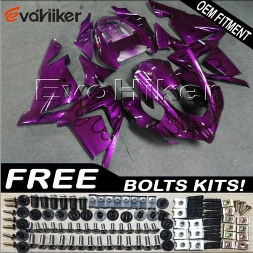 ABS Fairings for ZX10R 2004 2005 ZX 10R 04 05 purple bodywork kit motorcycle panels