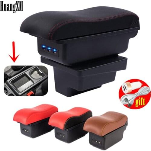 Armrest For Volkswagen VW Tiguan I 2007-2016 Dual layer Large space Central Store Content box with cup holder ashtray USB Chargi
