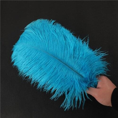 10-200pcs/lot Lake Blue Fluffy Ostrich Feather 15-70cm DIY Jewelry Feathers for Crafts Making&Wedding Partys Decoration Plumas