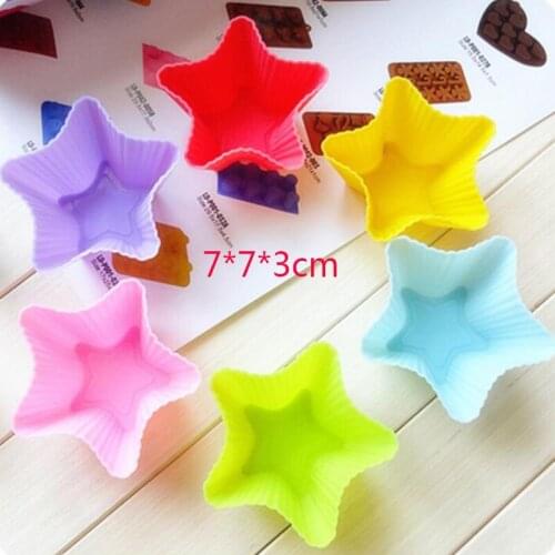 1pc Silicone Mold Heart Cup cake Mold Muffin Baking Nonstick and Heat Resistant Reusable Silicone Cake Molds Muffin DIY