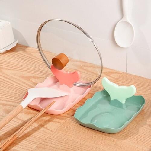 Kitchenware Storage Rack Pan Pot Cover Lid Stand Holder Soup Spoon Mat Countertop Multifunctional Kitchen Gadgets Organizer Rack