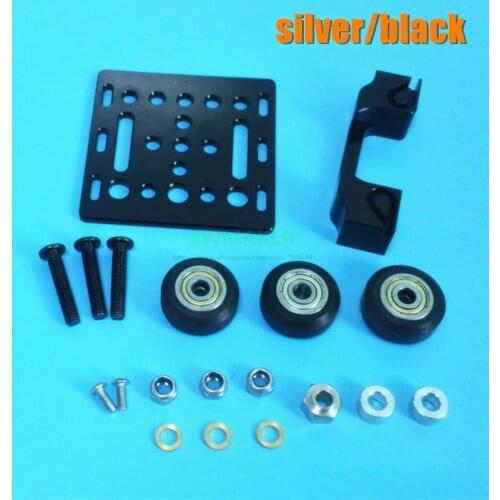 V-Slot Openbuilds X-axis slider aluminum plate + timing belt buckle + wheels set 2020 profile board buckle 3d printer part