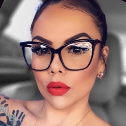 Woman Transparent Glasses Cat Eye Glasses Frames for Women Men Clear Optical Eyeglasses Computer Eyewear
