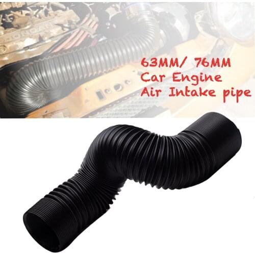 1M 63/76mm Car Engine Flexible Air hose Air Intake Pipe Inlet Hose Tube Car Air Filter Intake Cold Air Ducting Feed Hose Pipe