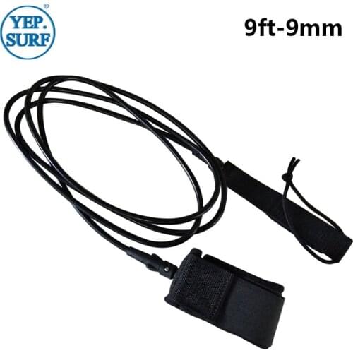 1PC Surfboards Leash 9ft 9mm Length Sports Surfboard Leash Black Color Leash Laisse Surf Water Sport Free Shipping