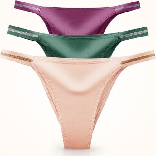 1Pcs Mid-Waist Sexy T-back Pure Color No Trace Nylon Women Underwear Elastic Fashion Lingerie Women Soft Underwear