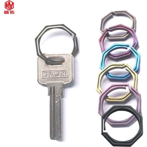 1PCS Titanium Alloy Burning Blue Keychain Creative Fashion Keychain Mini Keyring Small Gifts for Men and Women