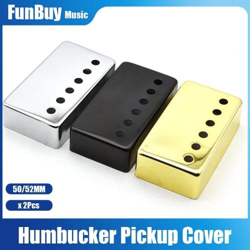 2pcs Brass 50mm/52mm Pole Spacing Humbucker Guitar Pickup Cover Nickel Plated for LP SG Eiphone Electric Guitar Parts