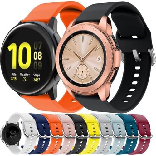 20mm Watchband for samsung galaxy watch 42mm active 2 40mm 44mm Strap for Garmin Forerunne 245 245m 645 Belt sport wrist band