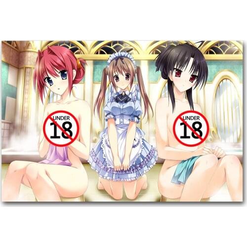 3 Sexy Girls Anime Poster Canvas Prints Unframed Painting For Living Room Bedroom Decor