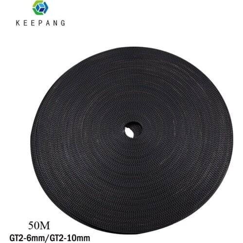 50M GT2 10mm GT2 6mm Opening Belt Width 6mm 10mm 3D Printer Belt Open GT2 Belt Rubber Belt Pulley 3D Printer Parts