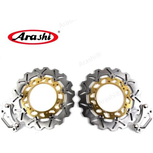 ARASHI TMAX 500 08-11 Oversized CNC Front Brake Rotors Floating Brake Disc For YAMAHA XP T-MAX 500 2008 2009 2010 2011 Bracket