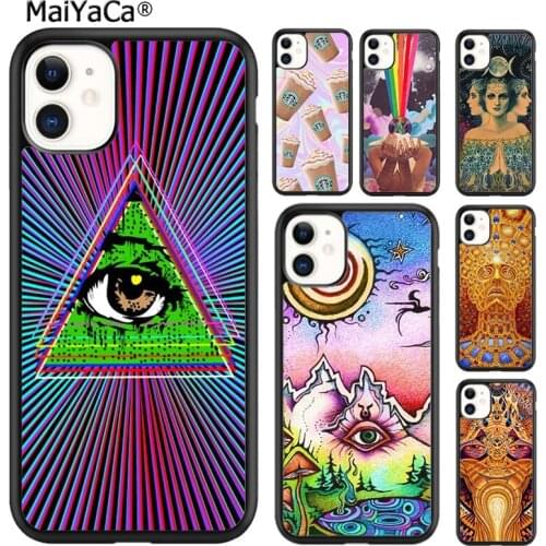MaiYaCa All Seeing Eye Trippy Illumination Phone Case For iPhone 5 6s 7 8 plus X XR XS 11 12 pro max Samsung Galaxy S8 S9 S10