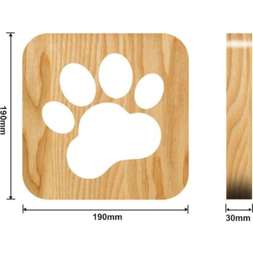 Wooden 3D LED Lamp Hollowed-out Night Light Romantic Warm White Table Lamps with USB Cable Home Bedroom Decorations