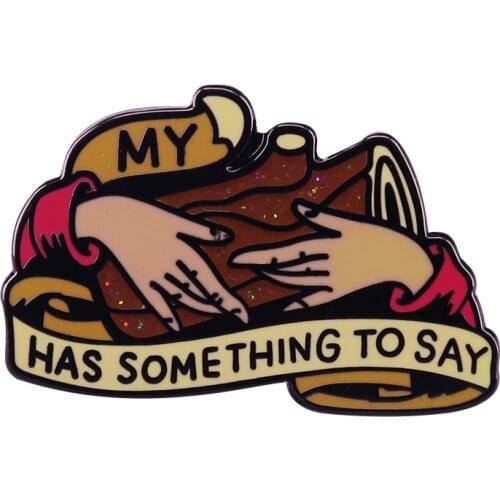 Twin Peaks Log Lady enamel pin One Day My Log Will Have Something to Say