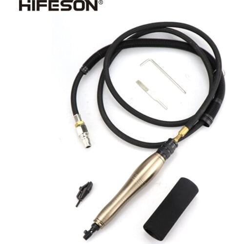 HIFESON 06E Ultrasonic Air File Pneumatic Reciprocating File Trimming and Polishing Machine with Silencer Tube Shockproof