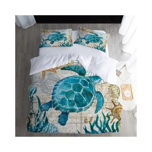 3D Sea turtles/Whale/Octopus Bedding Set, Duvet Cover with Pillowcase 3pcs Bedroom Duvet Cover Sets Bedding