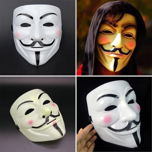 V For Vendetta Mask Guy Fawkes Anonymous Halloween Fancy Dress Costume Cosplay Venetian Carnival Mask Cosplay Costumes