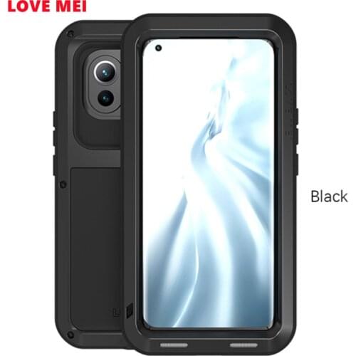 Love Mei Metal Full Protective Cover For Xiaomi 11 Case Heavy Duty Armor Shockproof For Xiaomi Mi 11 Silicone Case