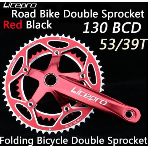 2021 New Road bike crank double sprocket 53/39T aluminum alloy CNC 9/10/11 speed 130BCD folding bicycle double sprocket set