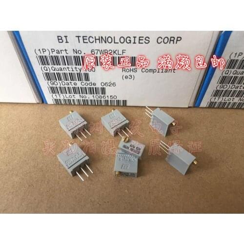 Original new 100% 67WR2KLF 2K fine tuning multi turn potentiometer (SWITCH)