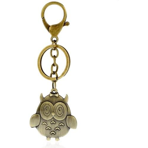 Punk Vintage Cartoon Deer Keychain Cat Eagle Owl Pendant Charms Keychain For Men Women Key Ring Car Auto Bag Key Chain Accessory