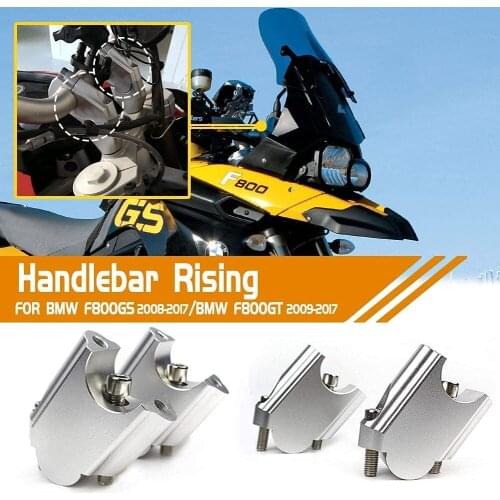 Motorcycle Handlebar Riser 40mm Hand Bar Clamp Mount Adapter Extend For BMW F800GS F800GT 2009-2017 F800 GT F 800 GS Accessories