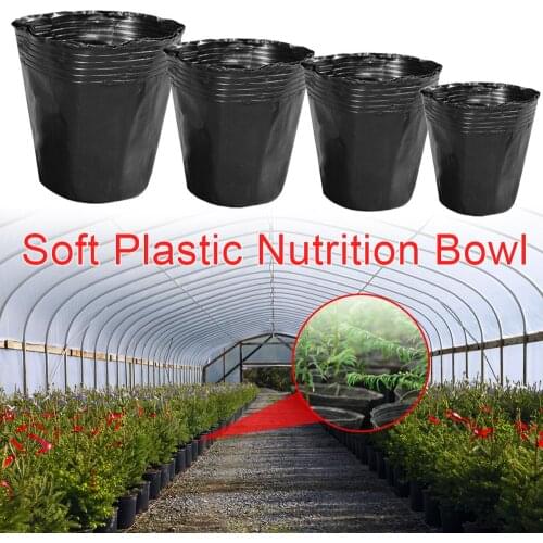 100PCS Plastic Plant Seeds Grow Flower Plant Pot Nursery Flowerpot Seeds Planter Containers Set Raising Bag Garden Supplies
