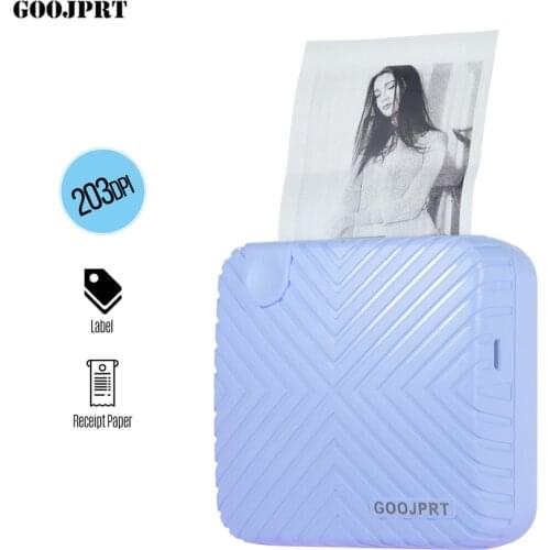Portable Mini Thermal Printer Wirelessly BT 203dpi Photo Label Memo Wrong Question Printing with USB Cable