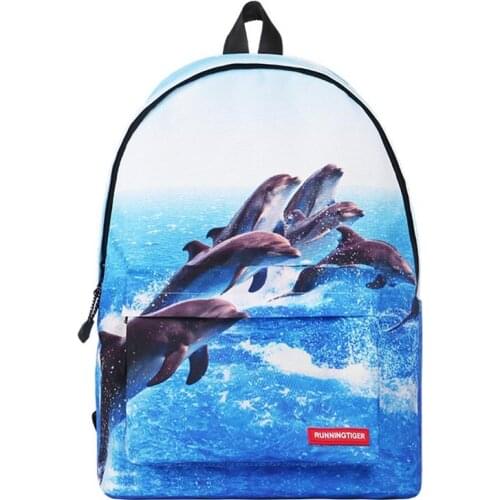 Cute Animal Print Durable Kids Back to School Backpack Canvas Book Bag Childrens Student Backpacks For Girls Teen Bookbag