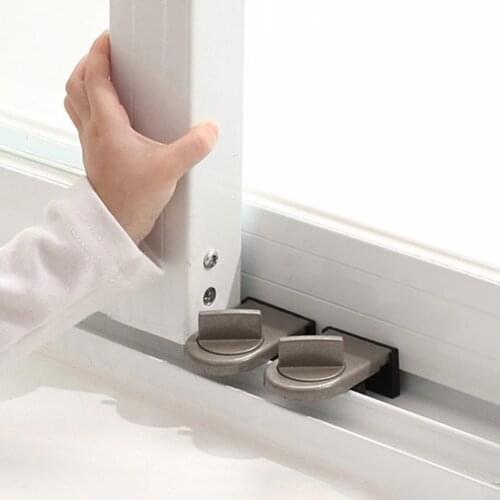 Adjustable Security Door Latch Anti-theft Protection Lock Window Stoppers Sliding Door Baby Kids Child Safety Doors Lock