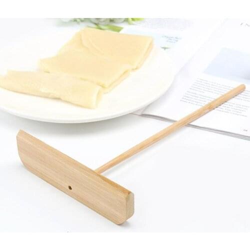 Crepe Pancake Spreader T-Shape Tool Home Kitchen Wooden Batter Food Utensil