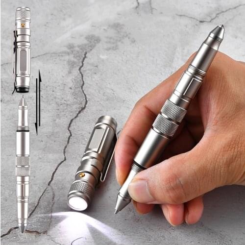 Self-defense Tactical Pen Outdoor Emergency Flashlight Broken Window Tungsten Pen Head Emergency Writing Self-defense Equipment