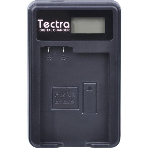 Tectra EN-EL15 EN EL15 LCD USB Digital Charger for Nikon D600 D610 D600E D800 D800E D810 D7000 D7100 d750 V1 MH-25