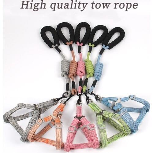 Pet Supplies Multi-color Round Rope Dog Leash Dog Chain Soft Dog Pulling Belt Medium and Large Dogs Supplies