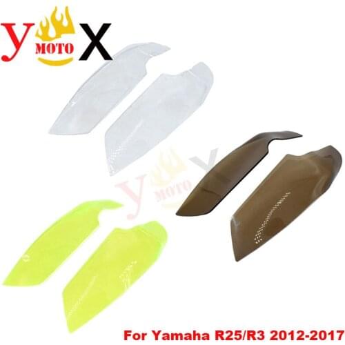 YZF-R3/YZF-R25 Motorcycle ABS Headlight Head Light Headlamp Protection Len Cover Guard Shield For Yamaha R25 13-17 R3 15-2017