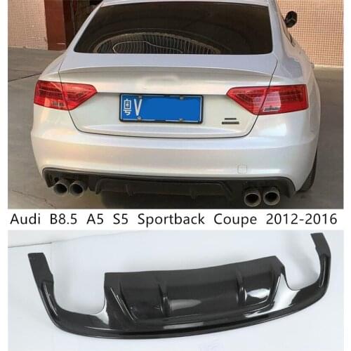 Carbon Fiber Rear Diffuser Lip Spoiler For Audi B8.5 A5 S5 Sportback Coupe 2012-2016 High Quality Bumper Car Accessories