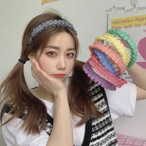 2021 New Fashion Women Hairband Ruffle Wrinkle Hair Hoop Headwear Hair Accessories New Fashion Women Hairband Ruffle Wrinkle Hai