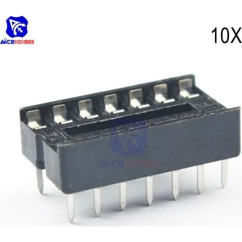 10PCS/Lot 14-Pins DIP14 IC Sockets Adaptor Solder Type Socket