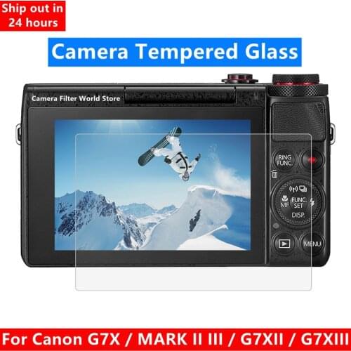 2PCS G7X G7XII Camera Glass 9H Hardness Tempered Glass Ultra Thin Screen Protector for Canon G7X MARK II III G7XII G7XIII Camera
