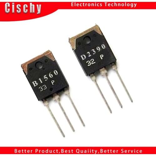 4PCS B1560 D2390 2 pairs (2pcs 2SB1560 + 2psc 2SD2390) TO-3P