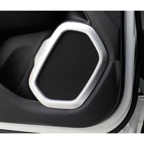 ABS Matte Inner Side Door Speaker Cover Trim 4pcs For Jeep Renegade 2015-2020