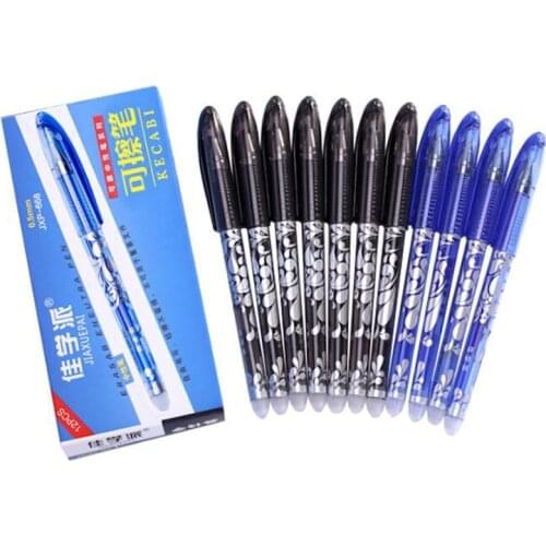 5pc erasable washable handle Cartoon Office pen with erasable ink erasable handles School Supplies pens for school Stationery