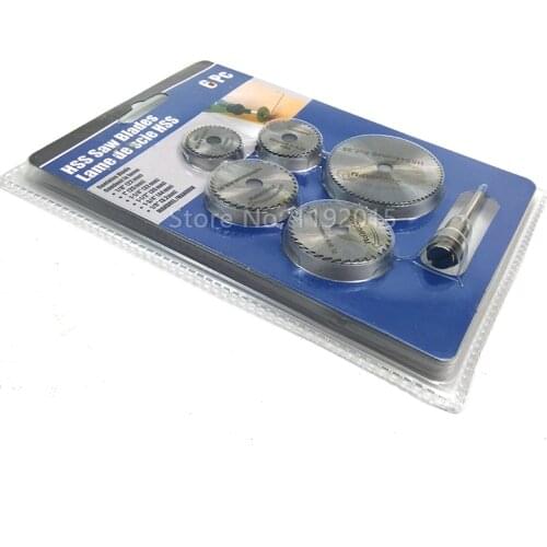 6 Pcs/set Mini HSS Rotary Tool Circular Saw Blades Disc Metal Rotary Cutter Power Tool Set Cutting Diamond Discs Mandrel