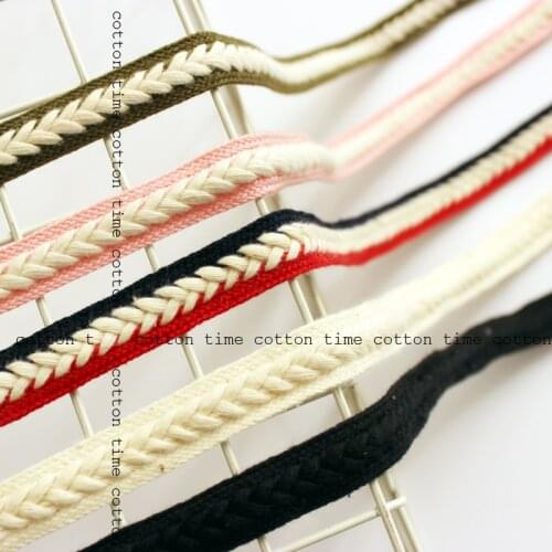 8yards/lot 1.5cm wide cotton mix color braided rope Twisted Cotton Cords 15mm width Craft Decor Ropes