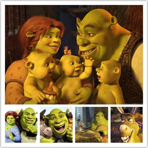 Disney Classic Anime Monster Shrek Diamond Painting Cross Stitch Embroidery Rhinestone Mosaic Artist Home Decoration Gift