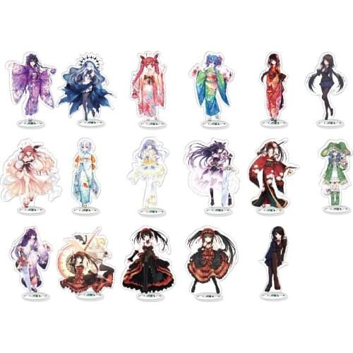 Anime Date A Live Acrylic Stand Figure Kurumi Tokisaki Yatogami Creativity Desktop Standing Plate Decoration Model Toy