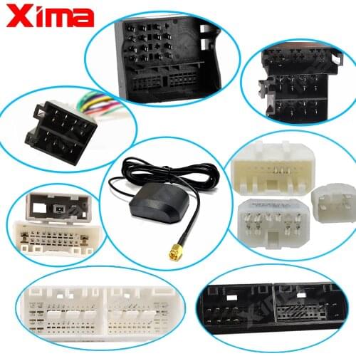 XIMA 2 din Android Car radio cable for Toyota Suzuki Buick Volkswagen ISO Hyundai Kia Honda Nissan Mitsubishi Ford CRV VW GOLF7