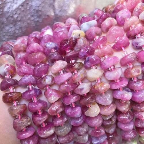 LOOSE BEADS Tourmaline ROUNDELLE BAROQUE 8-10MM wholesale for DIY jewelry necklace 36cm nature
