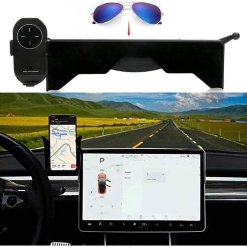For Tesla Model 3/Y Mobile Phone Holder With Wireless Charging Phone Bracket Glasses Holder For Car Interior Accessories